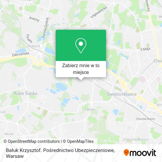 Mapa Bałuk Krzysztof. Pośrednictwo Ubezpieczeniowe