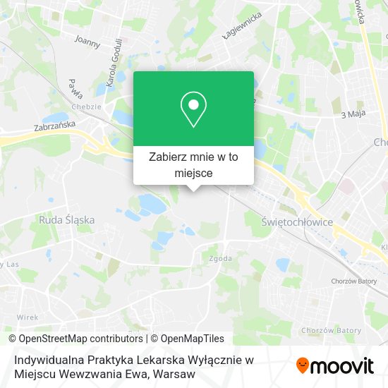 Mapa Indywidualna Praktyka Lekarska Wyłącznie w Miejscu Wewzwania Ewa