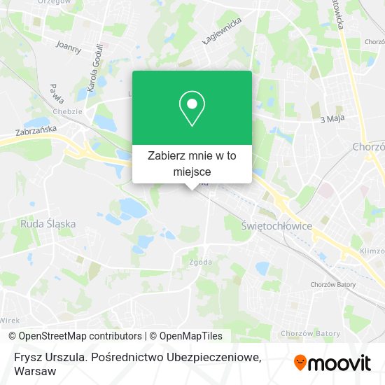 Mapa Frysz Urszula. Pośrednictwo Ubezpieczeniowe