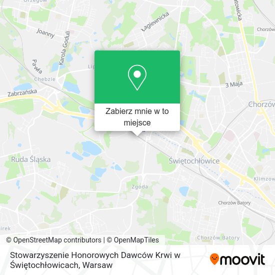 Mapa Stowarzyszenie Honorowych Dawców Krwi w Świętochłowicach