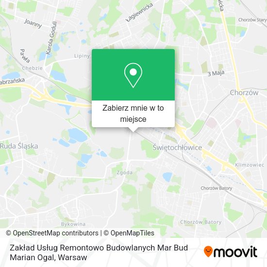 Mapa Zakład Usług Remontowo Budowlanych Mar Bud Marian Ogal