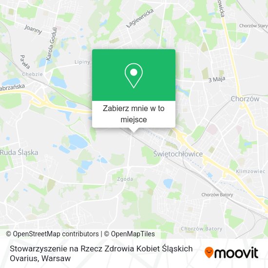 Mapa Stowarzyszenie na Rzecz Zdrowia Kobiet Śląskich Ovarius