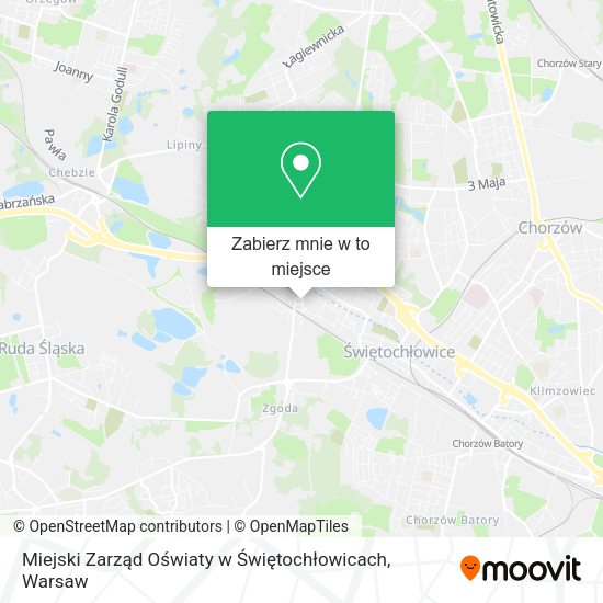 Mapa Miejski Zarząd Oświaty w Świętochłowicach