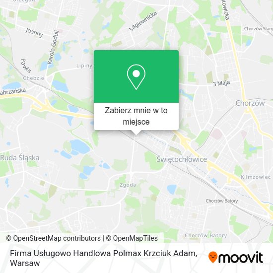 Mapa Firma Usługowo Handlowa Polmax Krzciuk Adam