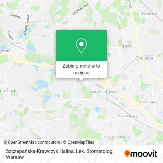 Mapa Szczepańska-Krawczyk Halina, Lek. Stomatolog