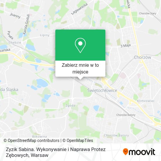 Mapa Zyzik Sabina. Wykonywanie i Naprawa Protez Zębowych