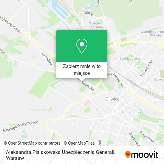 Mapa Aleksandra Pisiakowska Ubezpieczenia Generali