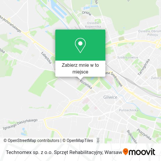 Mapa Technomex sp. z o.o. Sprzęt Rehabilitacyjny