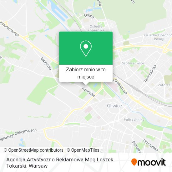 Mapa Agencja Artystyczno Reklamowa Mpg Leszek Tokarski