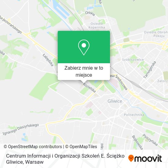 Mapa Centrum Informacji i Organizacji Szkoleń E. Ściężko Gliwice