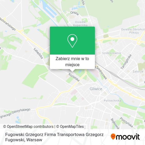 Mapa Fugowski Grzegorz Firma Transportowa Grzegorz Fugowski