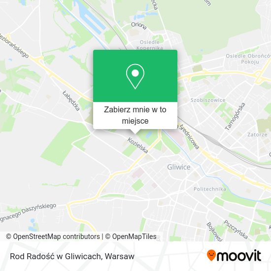 Mapa Rod Radość w Gliwicach