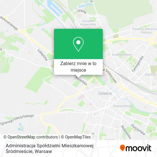 Mapa Administracja Spółdzielni Mieszkaniowej Śródmieście