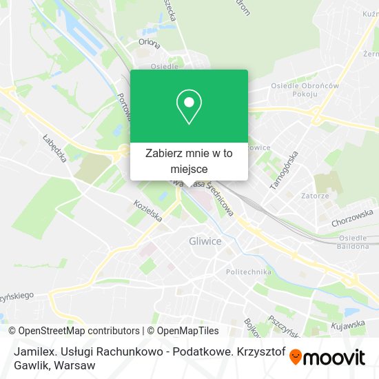 Mapa Jamilex. Usługi Rachunkowo - Podatkowe. Krzysztof Gawlik