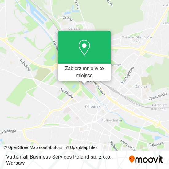 Mapa Vattenfall Business Services Poland sp. z o.o.