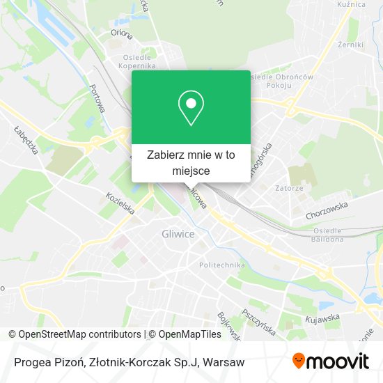 Mapa Progea Pizoń, Złotnik-Korczak Sp.J