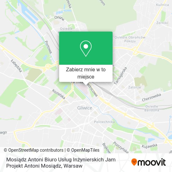 Mapa Mosiądz Antoni Biuro Usług Inżynierskich Jam Projekt Antoni Mosiądz