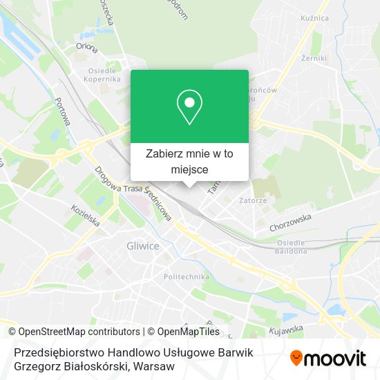 Mapa Przedsiębiorstwo Handlowo Usługowe Barwik Grzegorz Białoskórski