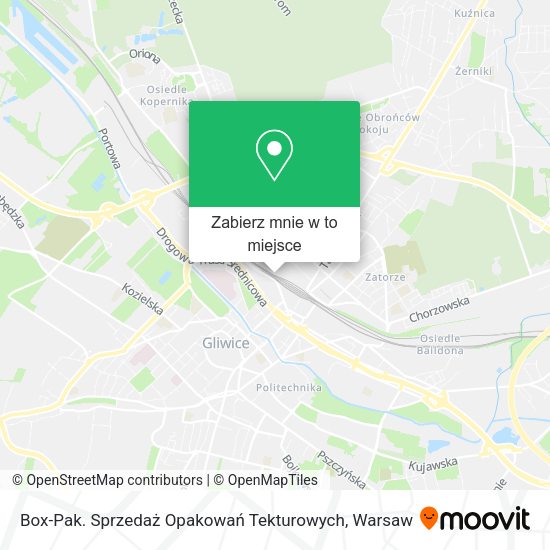 Mapa Box-Pak. Sprzedaż Opakowań Tekturowych