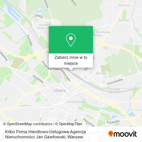 Mapa Kilbo Firma Handlowo-Usługowa-Agencja Nieruchomości Jan Gawłowski