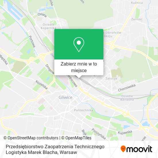 Mapa Przedsiębiorstwo Zaopatrzenia Technicznego Logistyka Marek Blacha