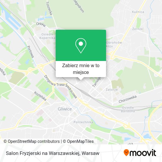 Mapa Salon Fryzjerski na Warszawskiej