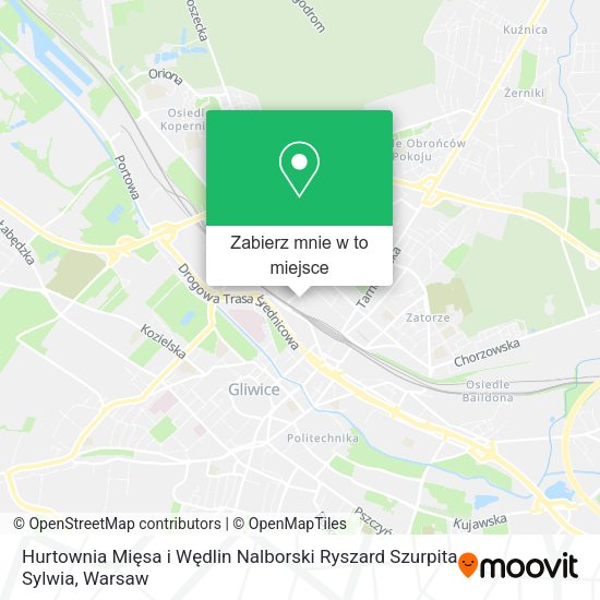 Mapa Hurtownia Mięsa i Wędlin Nalborski Ryszard Szurpita Sylwia