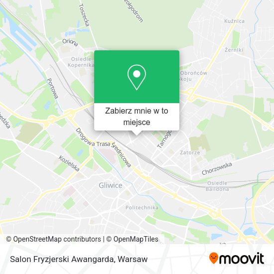 Mapa Salon Fryzjerski Awangarda