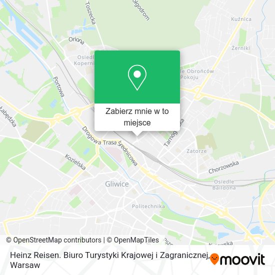 Mapa Heinz Reisen. Biuro Turystyki Krajowej i Zagranicznej