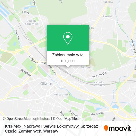 Mapa Kris-Max. Naprawa i Serwis Lokomotyw. Sprzedaż Części Zamiennych