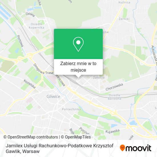 Mapa Jamilex Usługi Rachunkowo-Podatkowe Krzysztof Gawlik