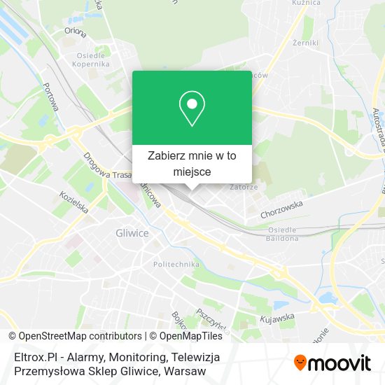 Mapa Eltrox.Pl - Alarmy, Monitoring, Telewizja Przemysłowa Sklep Gliwice