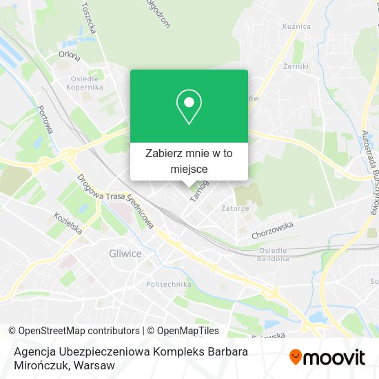 Mapa Agencja Ubezpieczeniowa Kompleks Barbara Mirończuk