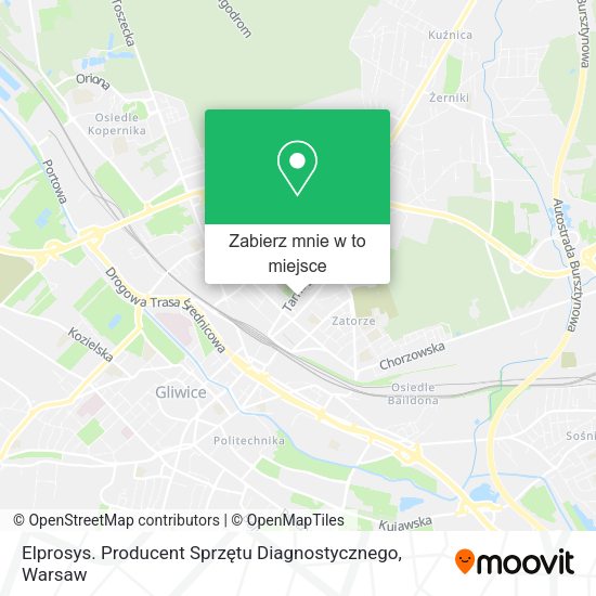 Mapa Elprosys. Producent Sprzętu Diagnostycznego