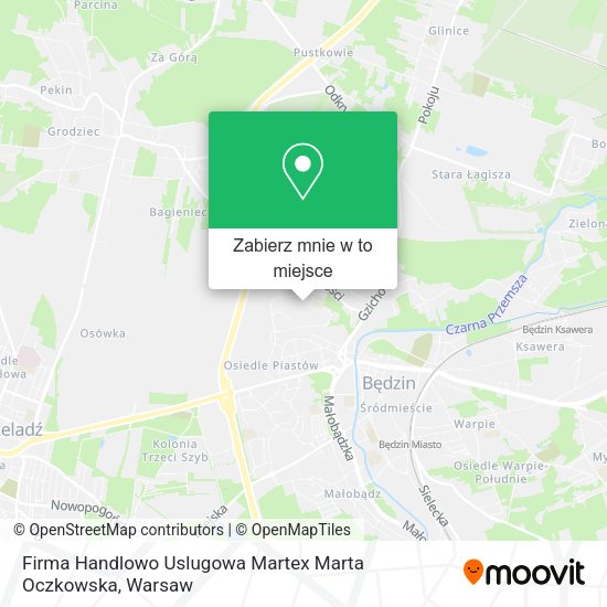 Mapa Firma Handlowo Uslugowa Martex Marta Oczkowska