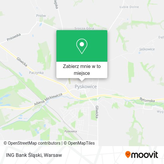 Mapa ING Bank Śląski