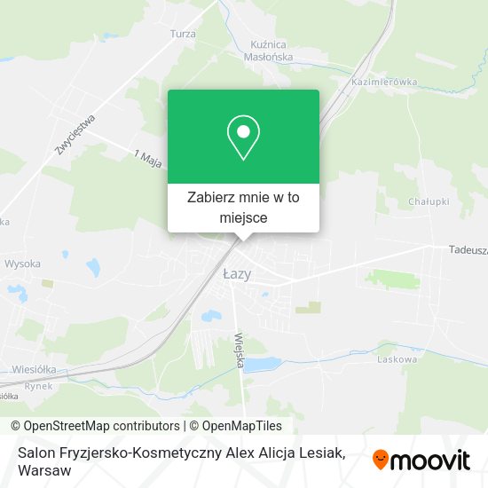 Mapa Salon Fryzjersko-Kosmetyczny Alex Alicja Lesiak