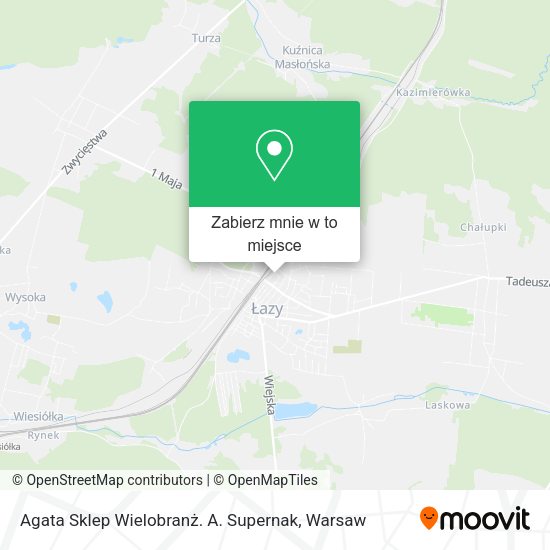 Mapa Agata Sklep Wielobranż. A. Supernak