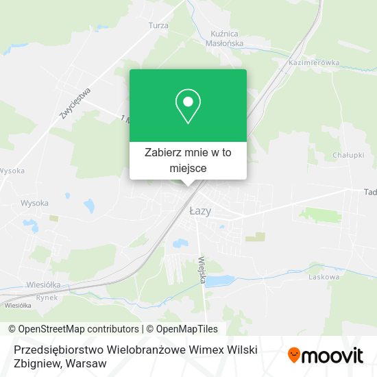 Mapa Przedsiębiorstwo Wielobranżowe Wimex Wilski Zbigniew