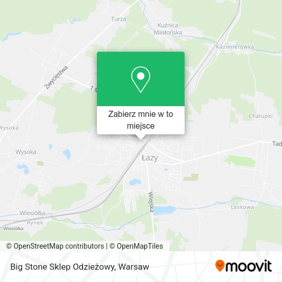 Mapa Big Stone Sklep Odzieżowy