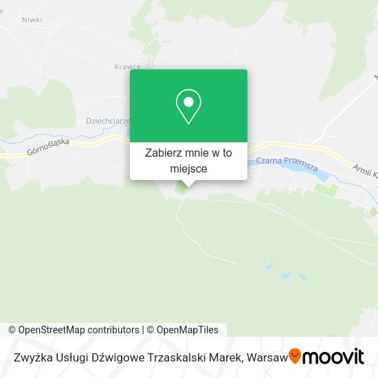 Mapa Zwyżka Usługi Dźwigowe Trzaskalski Marek