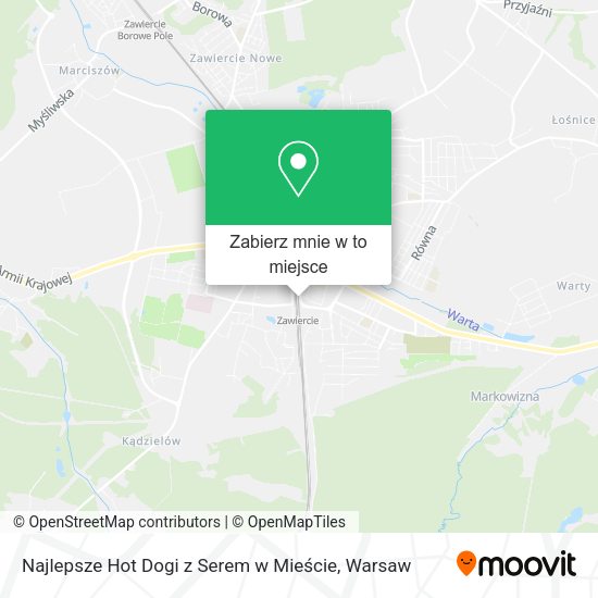 Mapa Najlepsze Hot Dogi z Serem w Mieście