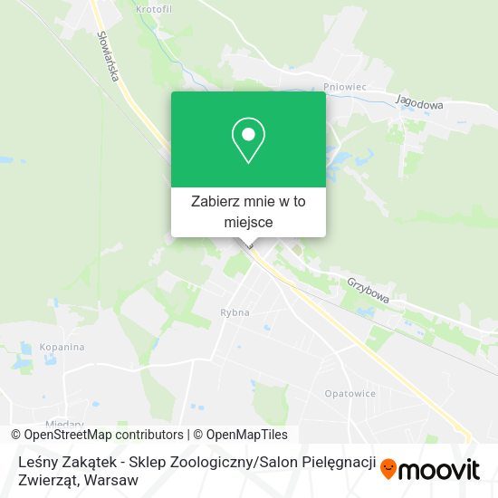 Mapa Leśny Zakątek - Sklep Zoologiczny / Salon Pielęgnacji Zwierząt