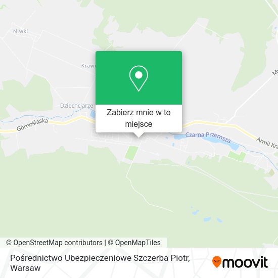 Mapa Pośrednictwo Ubezpieczeniowe Szczerba Piotr