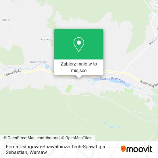 Mapa Firma Usługowo-Spawalnicza Tech-Spaw Lipa Sebastian