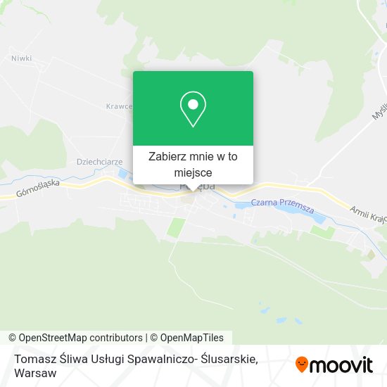 Mapa Tomasz Śliwa Usługi Spawalniczo- Ślusarskie