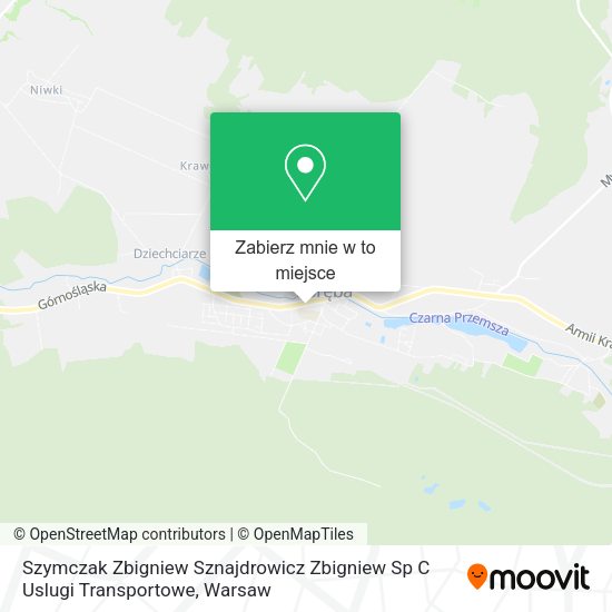 Mapa Szymczak Zbigniew Sznajdrowicz Zbigniew Sp C Uslugi Transportowe