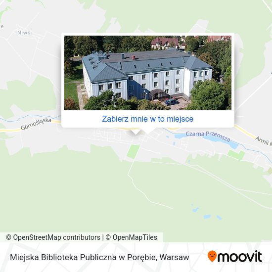 Mapa Miejska Biblioteka Publiczna w Porębie