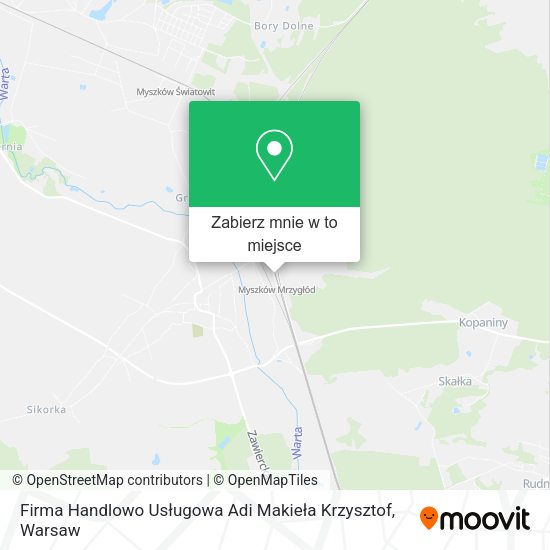 Mapa Firma Handlowo Usługowa Adi Makieła Krzysztof