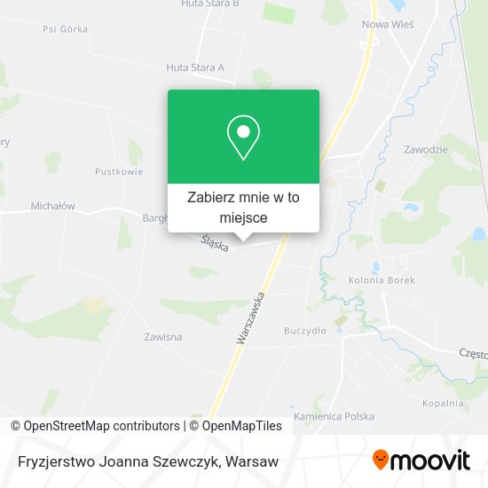 Mapa Fryzjerstwo Joanna Szewczyk